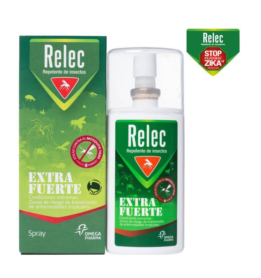 Relec Extra Fuerte Spray Repelente 9 horas de protección antimosquitos